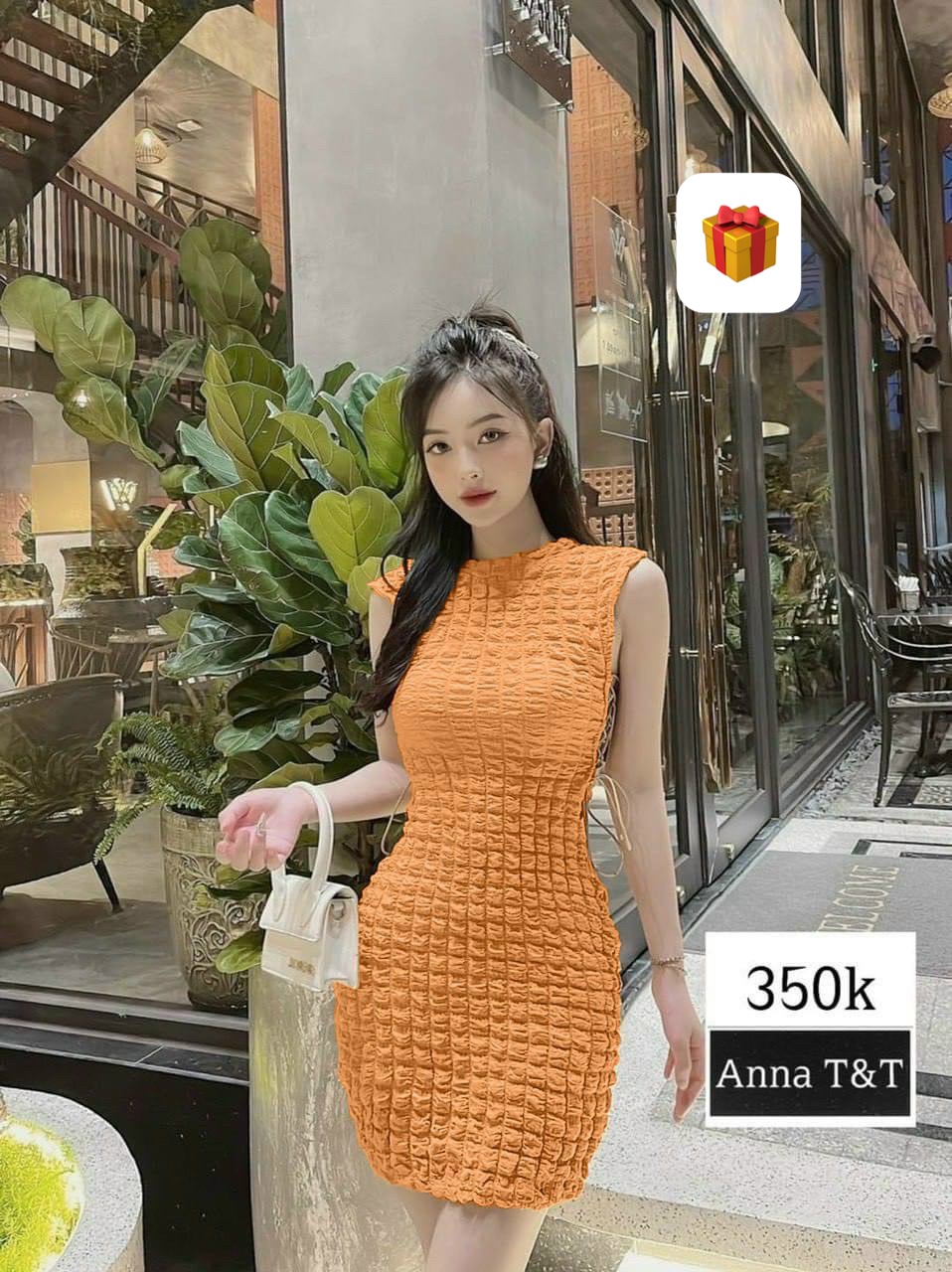 Đầm xốp vuông sát nách ôm body đan dây 2 bên nách cực sexy , chất thun xốp dày dặn
