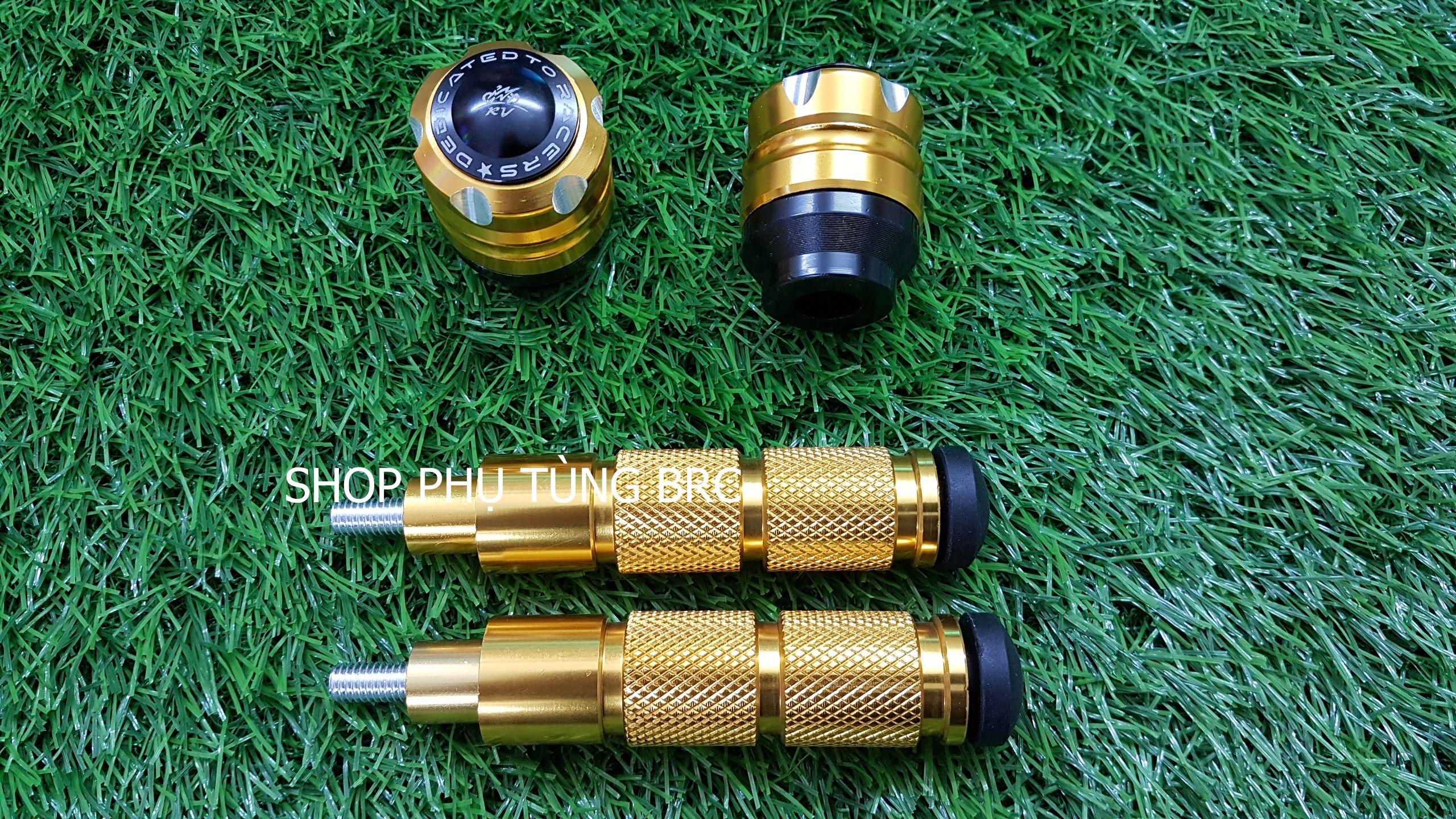 Combo gù chống đổ trước sau xe máy
