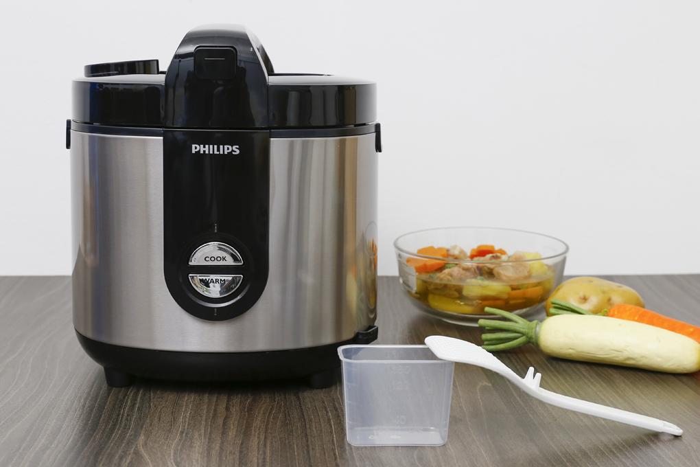 Nồi cơm điện Philips 2 lít HD3132/66 Bạc