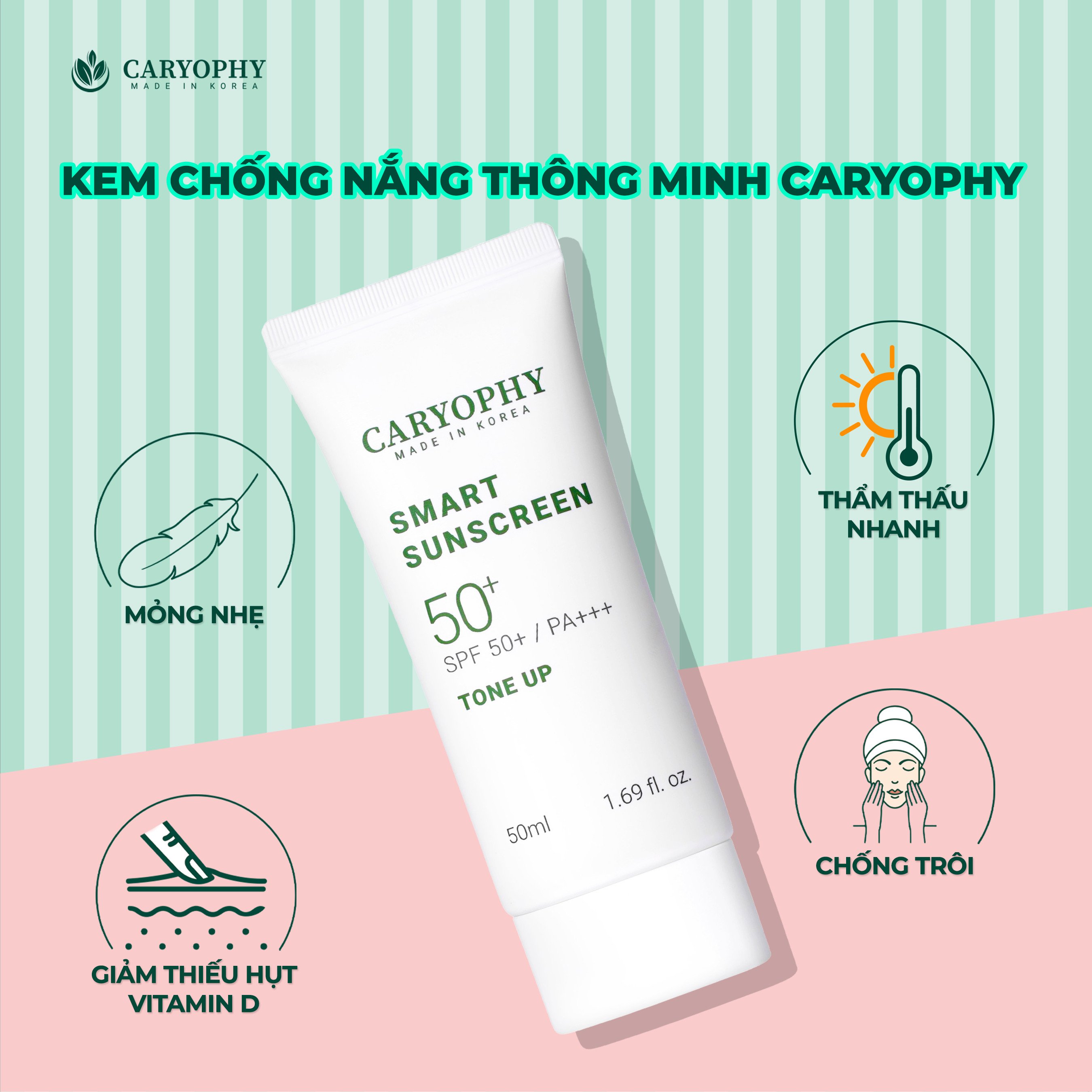 Kem chống nắng Caryophy smart sunscreen 50ml