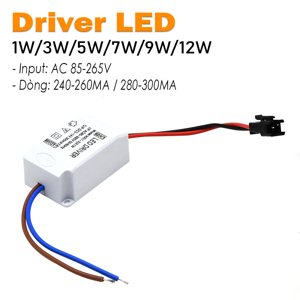Driver Led 1W-3W, Nguồn đèn LED 3V-12V - DR001