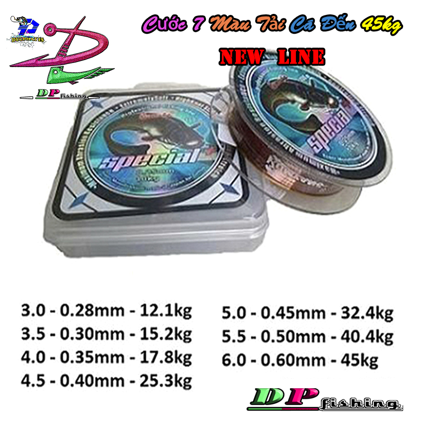 Dây cước câu cá 7 SPECIAL màu 100m tải cá đến 45kg