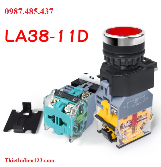 Combo of 10 Push Buttons with Light La38-11D 220V Phi 22mm