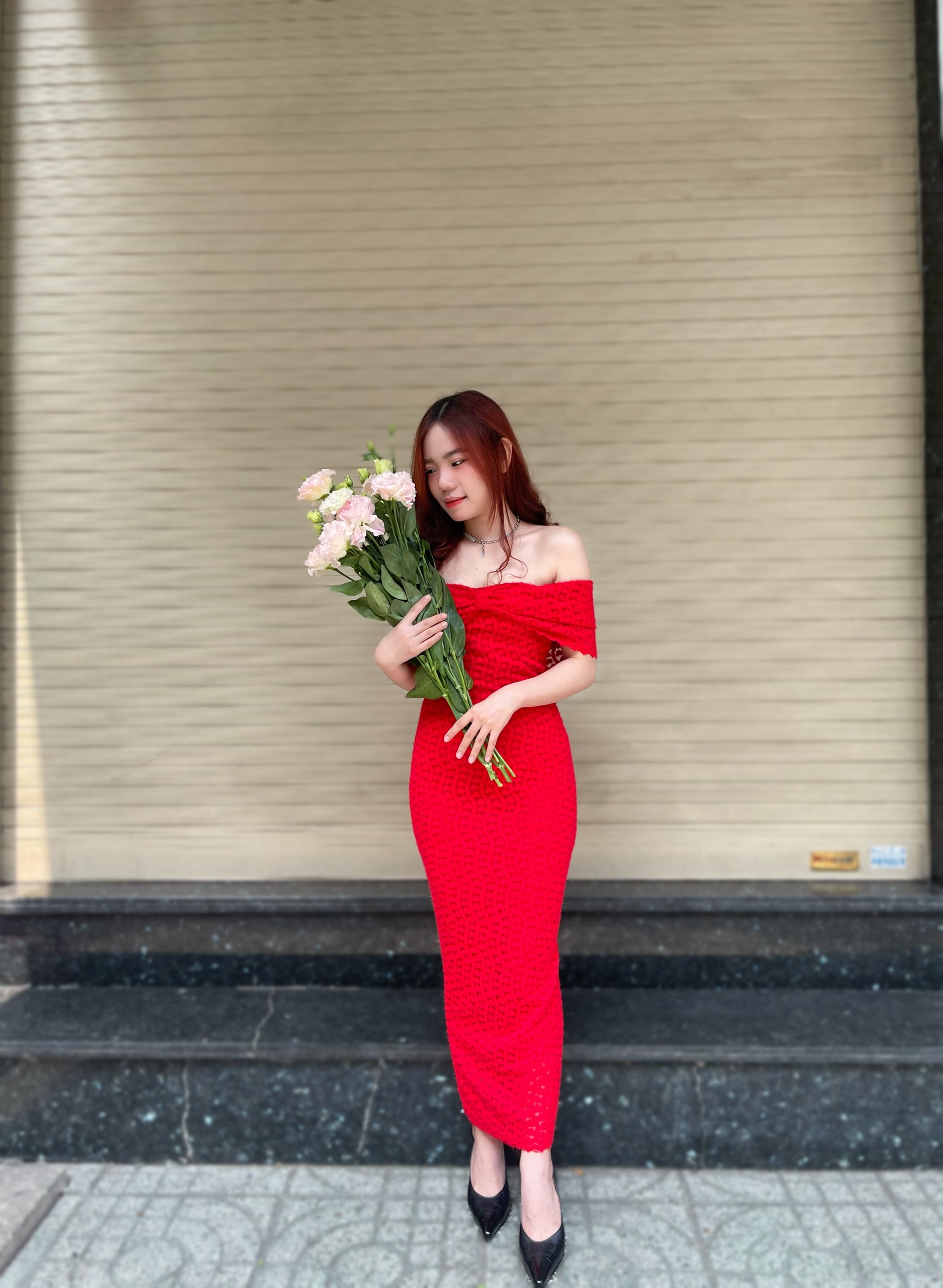 Đầm Ren Ôm Body Trễ Vai NEW (Kèm Ảnh Thật Shop Chụp)