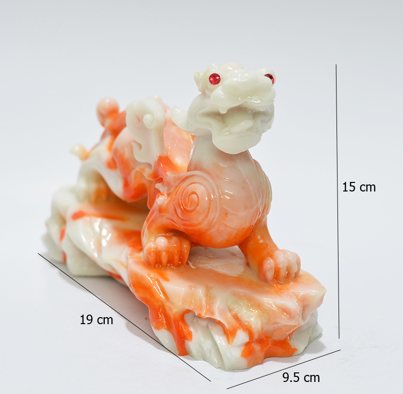 [HCM]Tượng đá tỳ hưu có đế màu cẩm đỏ