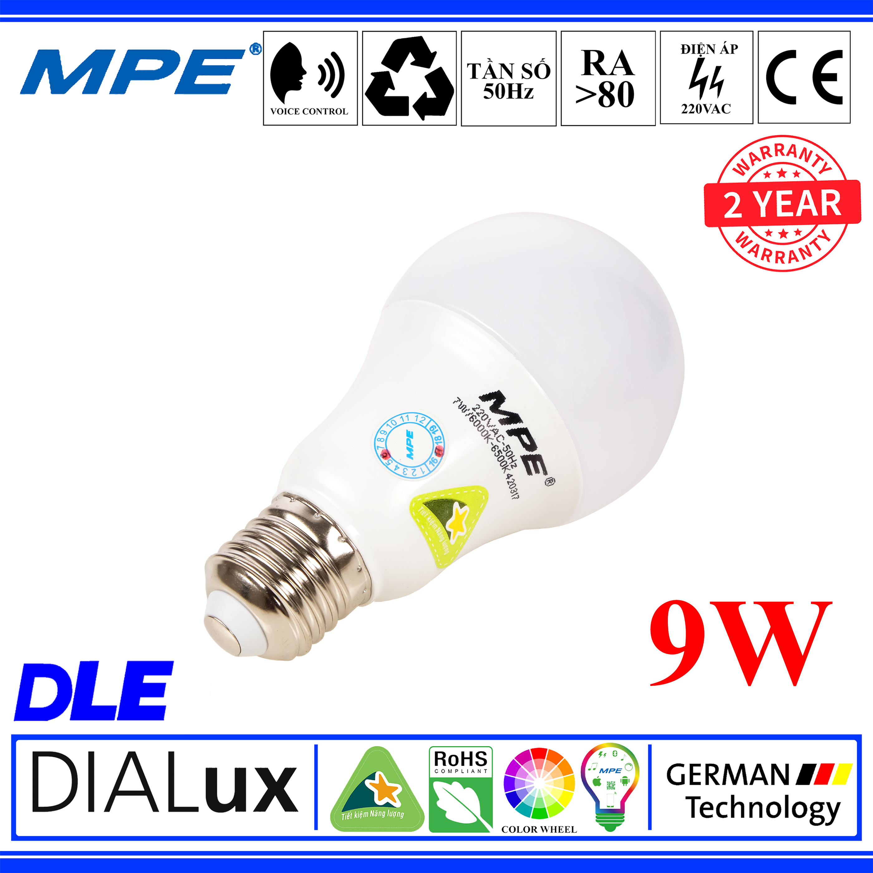 ĐÈN LED BULB 9W MPE