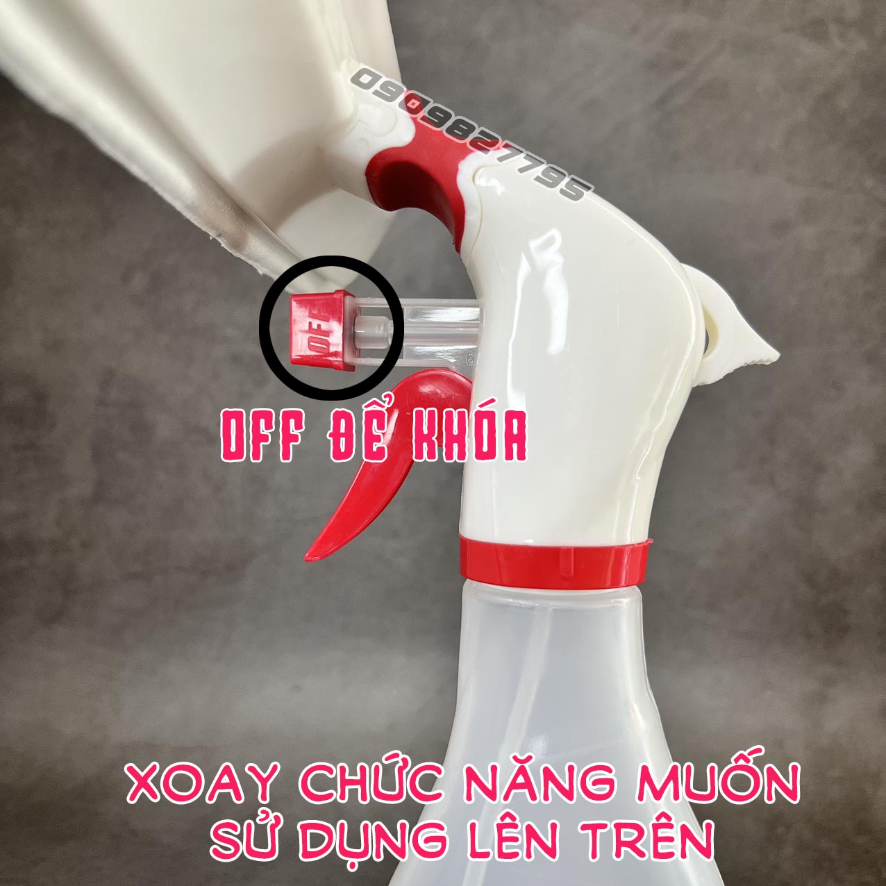Cây Lau Kính Cửa Sổ Kèm Bình Xịt Spray Squeezee Lock&Lock ETM417