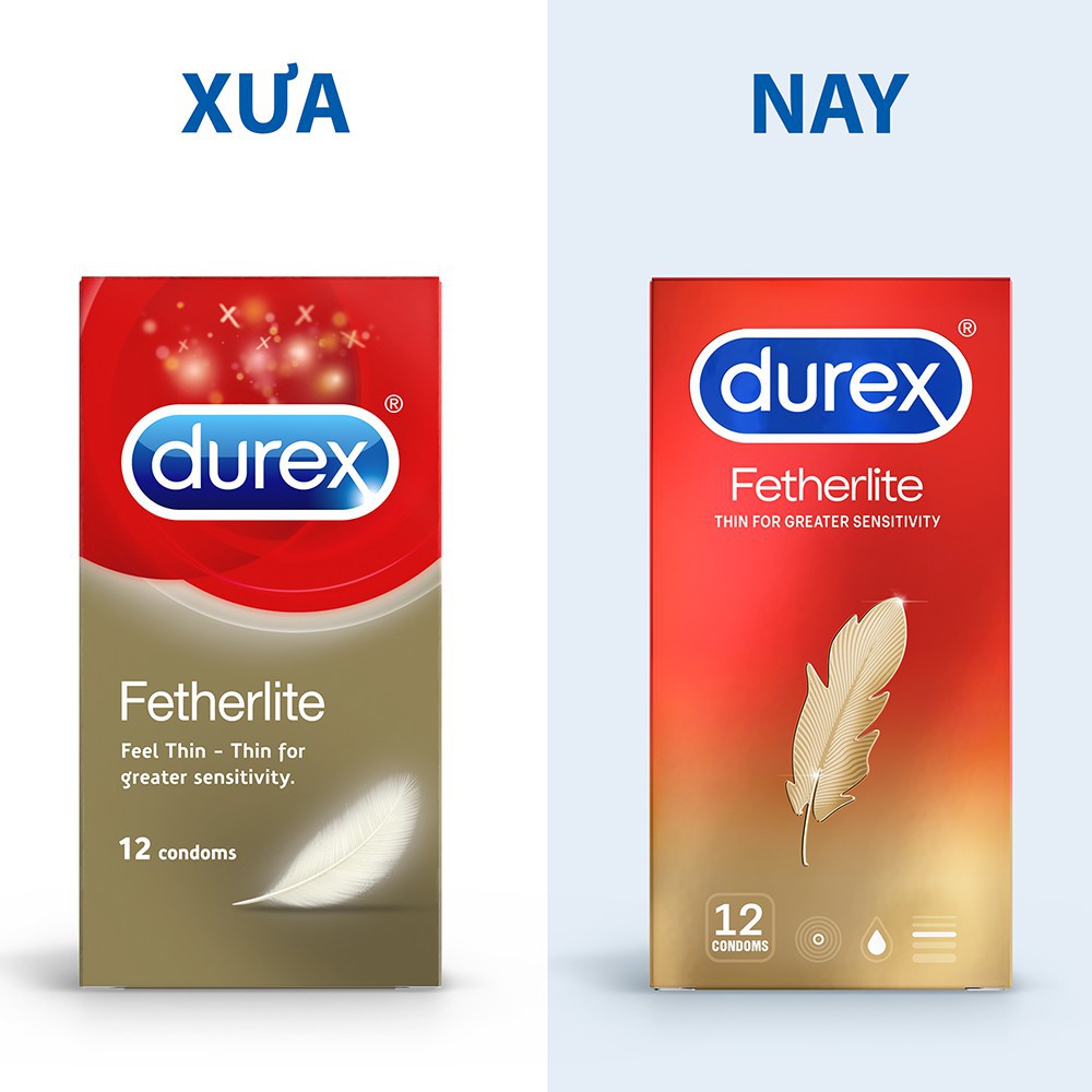 Bao cao su Durex Fetherlite siêu mỏng 12pcs