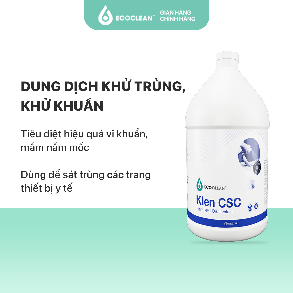 DUNG DỊCH KHỬ TRÙNG, NẤM MỐC HỮU CƠ - KLEN CSC