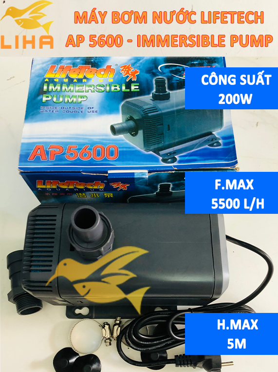 Máy Bơm Lifetech AP5600 - Bơm Nước Hút Cặn Cho Bể Cá Cao Cấp