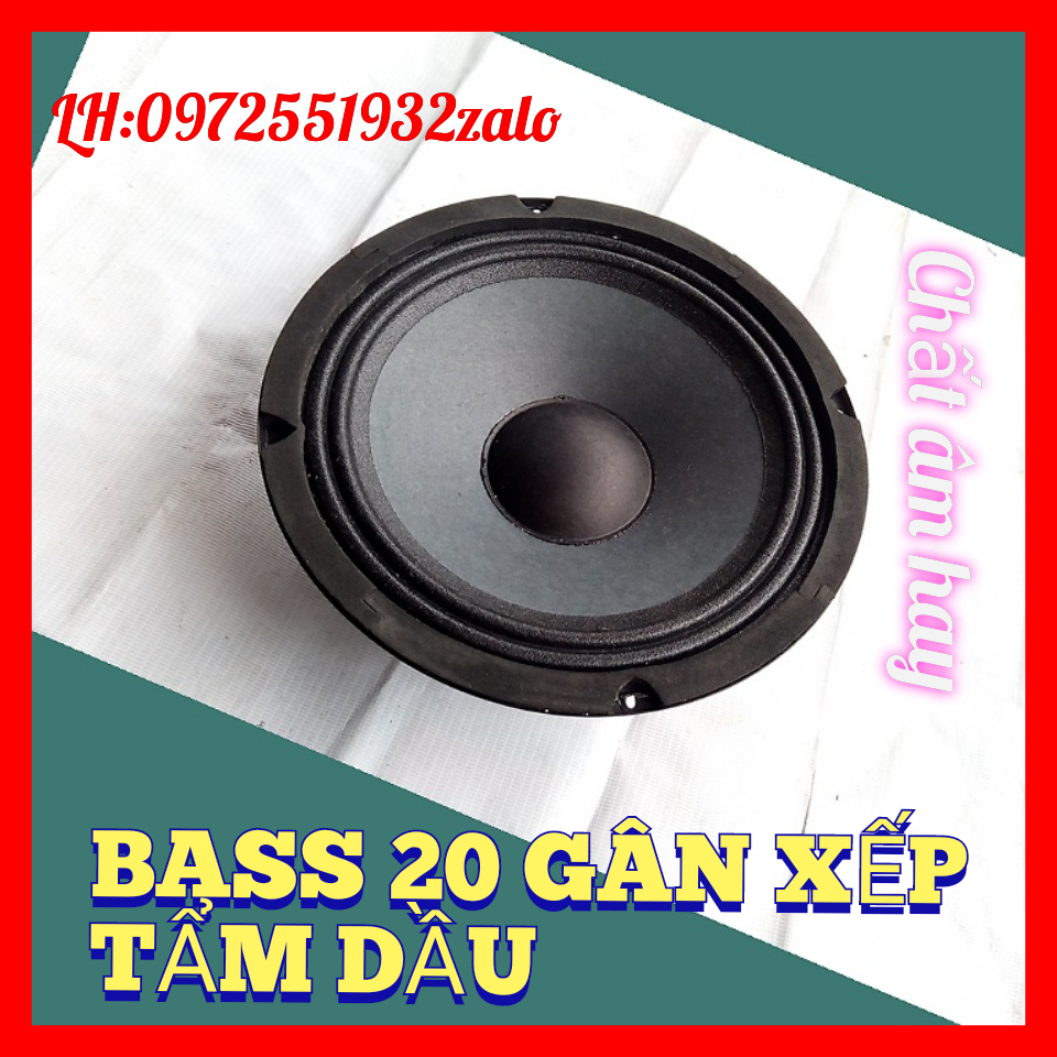 Củ loa bass 20 gân vải xếp hàng đẹp luôn  - loa bass 20 rời - giá 1 củ