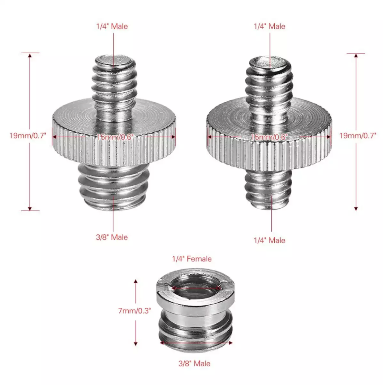 [HCM]Bộ ốc vít chuyển đổi 1/4 sang 3/8  cho chân máy ảnh đèn flash studio