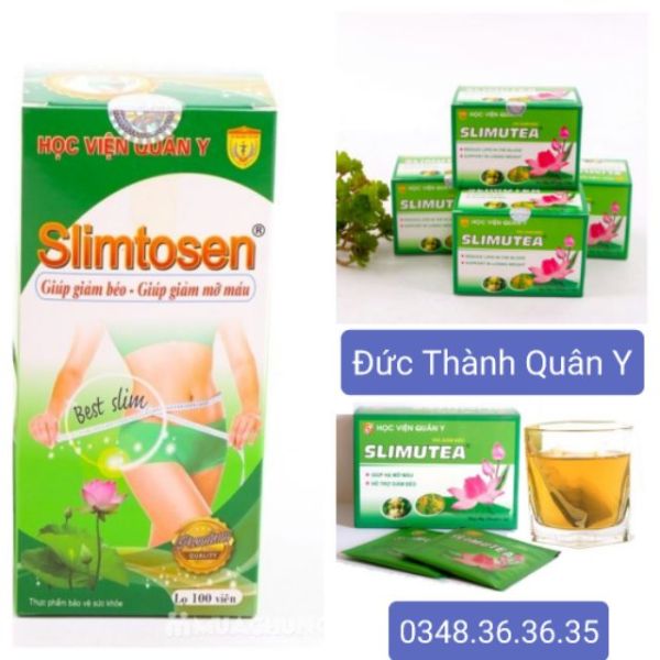 Bộ Giảm Cân 1 Slimtosen Extra + 4 Trà Slimutea - Học Viện Quân Y giá rẻ