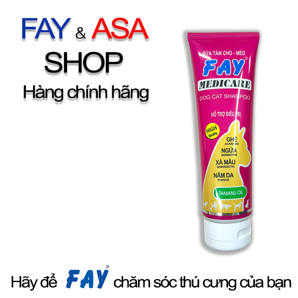Sữa Tắm Chó Mèo Fay Medicare 290ml - hạn chế các hiện tượng ngứa, rụng lông