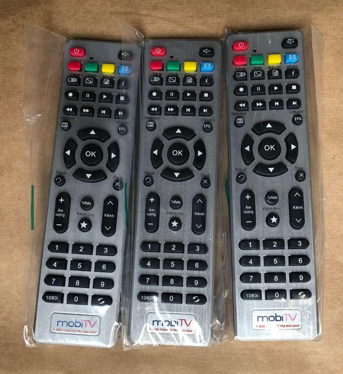 Điều khiển đầu thu KTS Mobi TV.