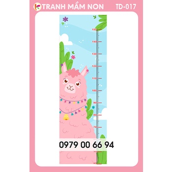 THƯỚC ĐO CHIỀU CAO CHO BÉ (Decal bóc dán)