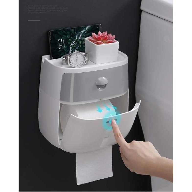 Hộp đựng giấy vệ sinh 2in1 Ecoco, hàng cao cấp