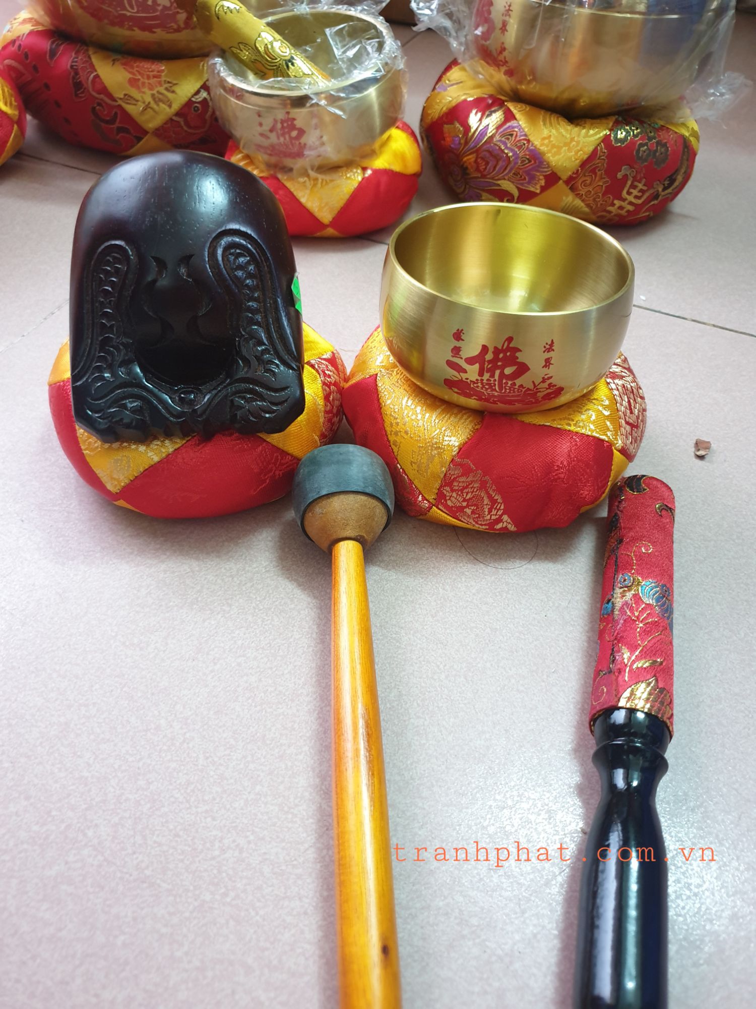 Chuông, mõ công nghệ Đài Loan 3in (tặng đế dùi kèm theo)