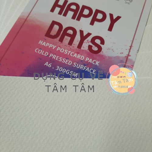 -Giấy Happy day A6, giấy canson 300gsm a6 Happy -