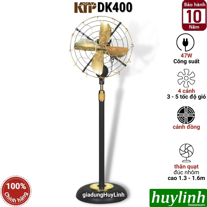 [Trả góp 0%]Quạt cây kiểu cổ Kim Thuận Phong KTP DK400 - Bảo hành 10 năm cho động cơ