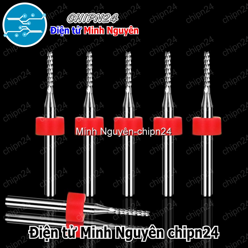 [1 cây] Mũi Phay mạch in CNC (0.8mm 0.9mm 1.0mm 1.1mm 1.2mm 1.3mm 1.4mm 1.5mm 1.6mm 1.8mm 2.0mm 3.175mm) - [Chọn Loại] - HHH.00446