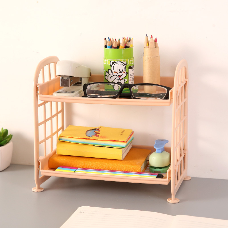 Kệ nhựa 2 tầng mini để bàn