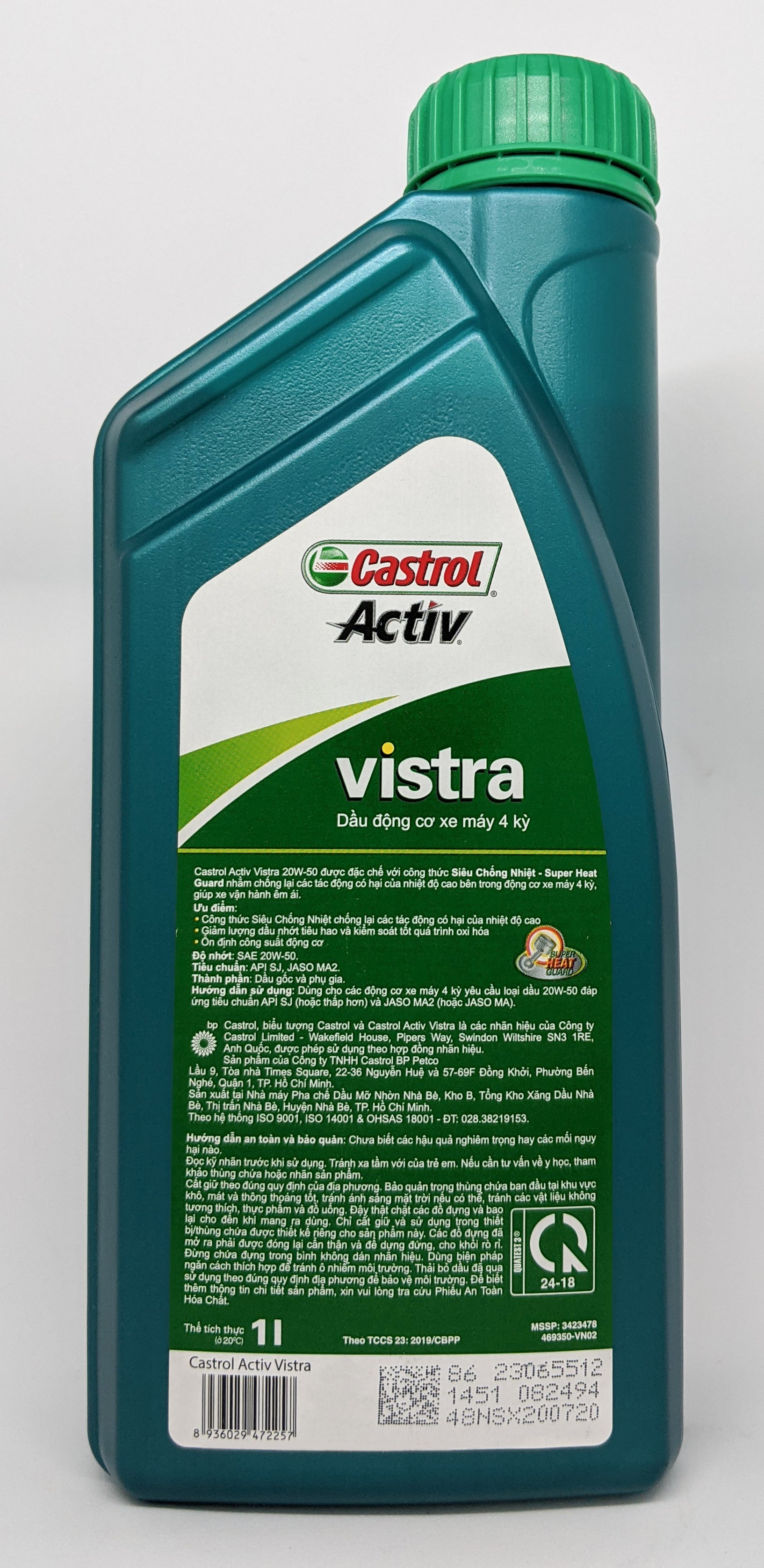 [HCM][SP PHỔ THÔNG] CASTROL VISTRA 1L CHO XE SỐ