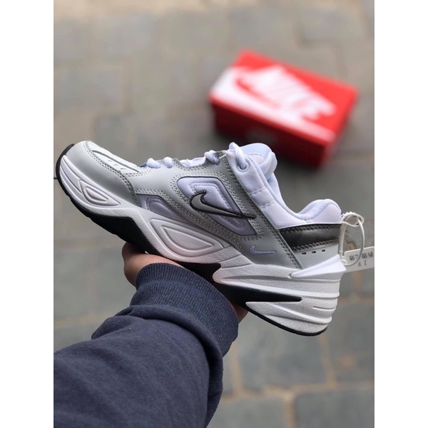 🔥Ảnh thật🔥 Giày sneaker m2k trắng gót đen