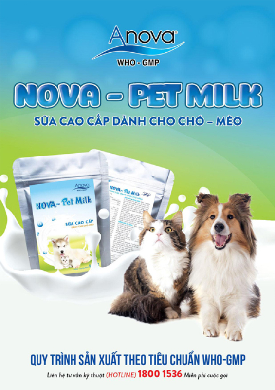 Nova-Pet Milk gói 100gr - Sữa cao cấp thay thế sữa mẹ dành cho chó mèo