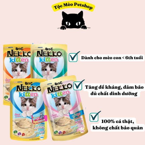 ( Hàng Thái Lan) PATE NEKKO nhập khẩu - Pate nekko dành cho mèo con