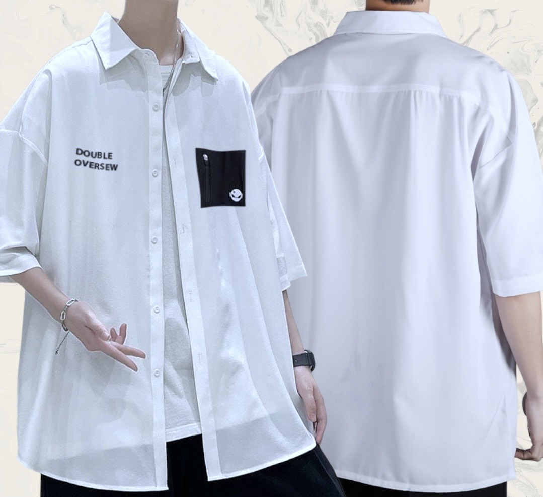 Áo sơ mi nam nữ đều mặc được kiểu tay lỡ form rộng Unisex in hình , Áo sơ mi nam nữ đều mặc được kiểu tay lỡ form rộng Unisex in hình , áo sơ mi in hình cực hot