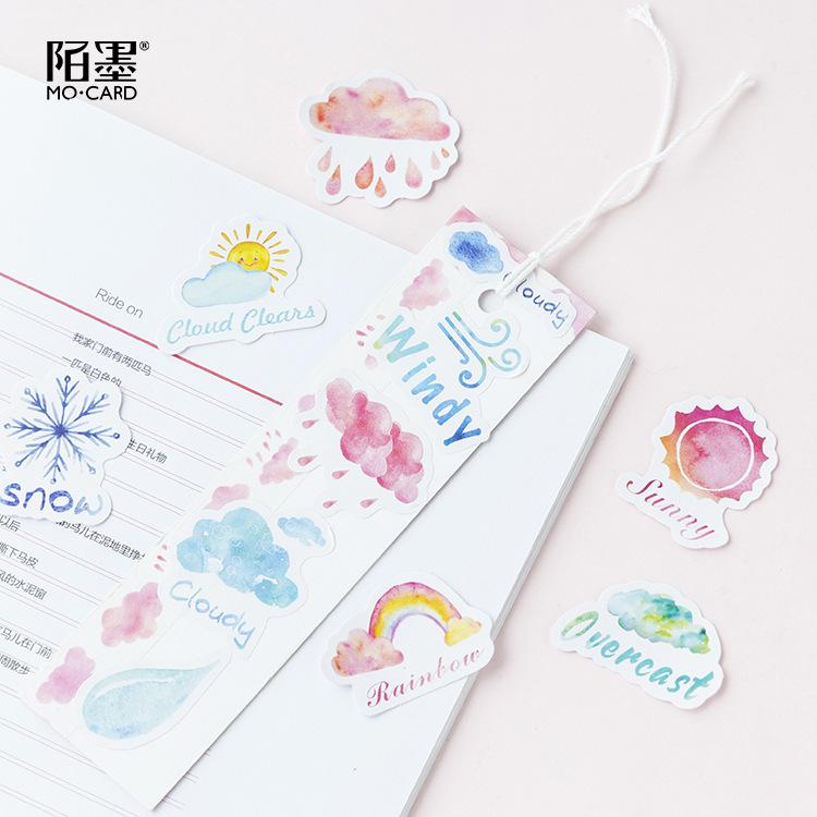 Hộp 46 sticker Thời tiết trang trí planner scrapbook