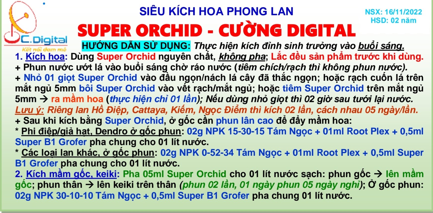 siêu kích hoa lan SUPER ORCHID - CD lọ 15ml