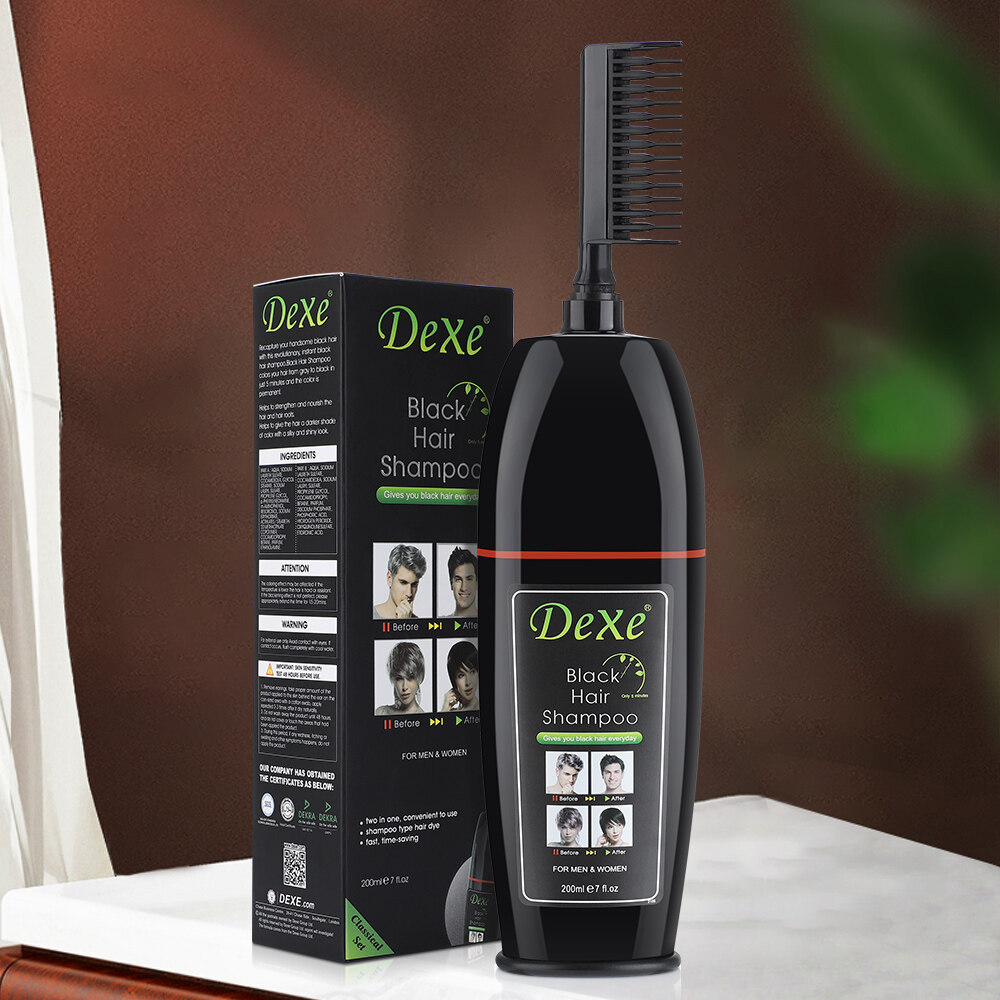 [Dexe] Dexe Silver Hair Dye Comb to Black Color 200ml (British Brand)