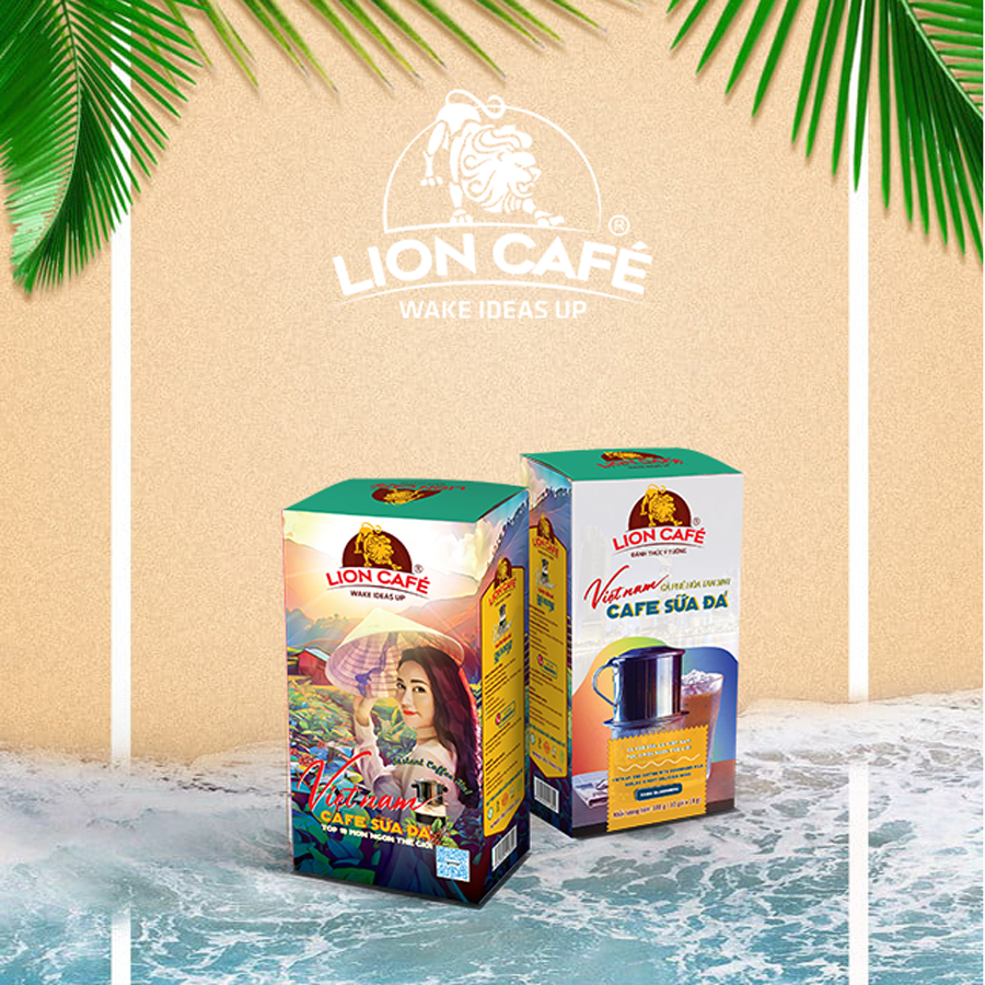 LION CAFE - Cà phê hòa tan 3in1 - Gu sữa đá Việt Nam - Hộp 180g (10 gói x 18g)