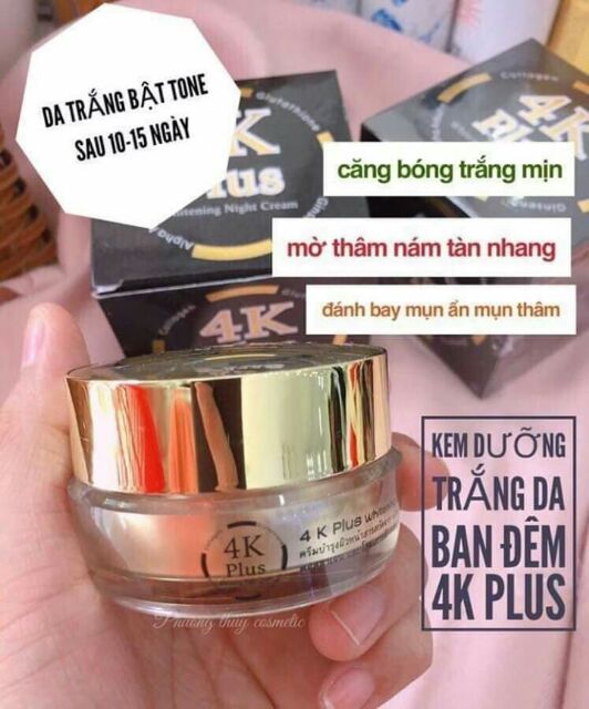 Kem 4k Plus dưỡng trắng da Thái Lan