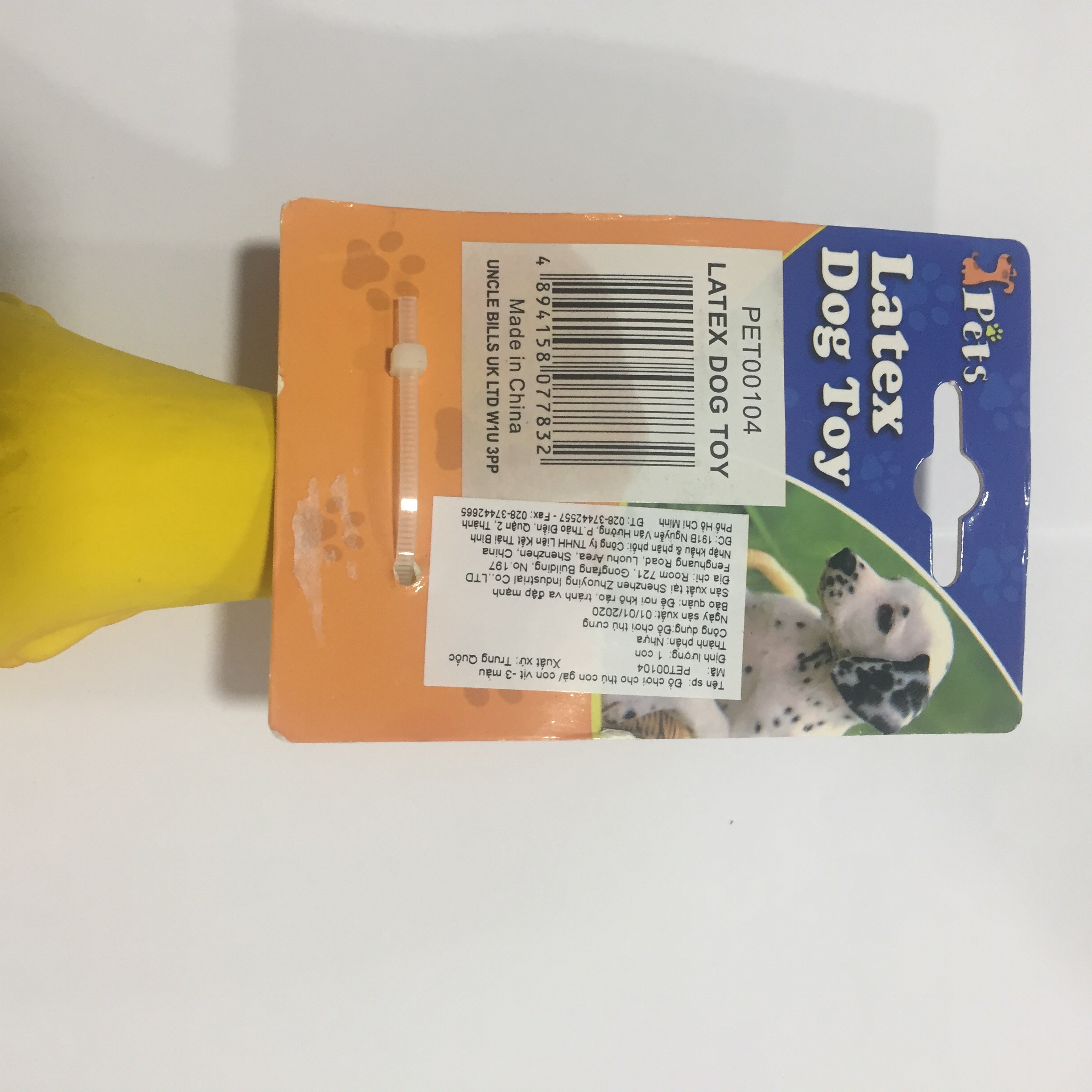 Đồ chơi con gà bằng cao su UBL PET00104
