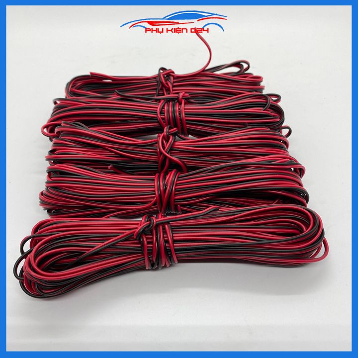Dây điện đôi đen đỏ 22AWG lõi 0.3mm