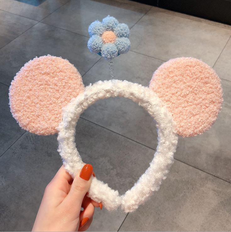 Băng đô, bờm cài tóc tai chuột mix hoa cute m5