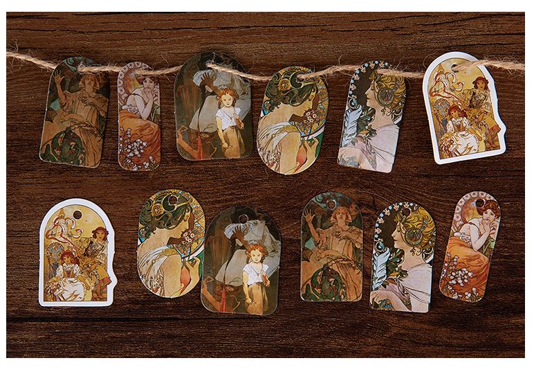 Bộ 46 Sticker Tranh Phụ Nữ Phục Hưng E119