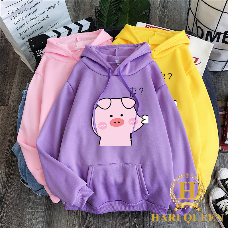 Áo hoodie lợn bẹo má DTR1119