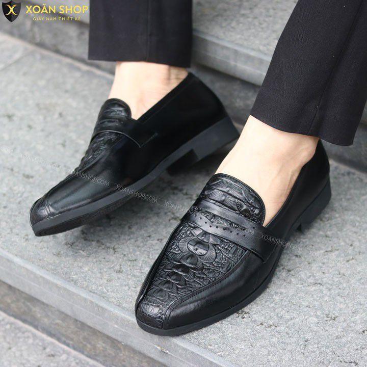 giầy lười da thật giầy công sở nam mẫu mới