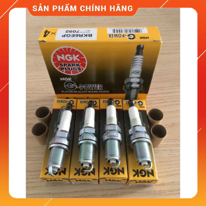 [CHÍNH HÃNG] Bộ 4 Bugi Cao Cấp NGK PlATINUM  Cho xe ACCENT CERATO ELANTRA VIOS CAMRY YARIS ALTIS ACCORD VITY CIVIC ACURA  BKR6EGP