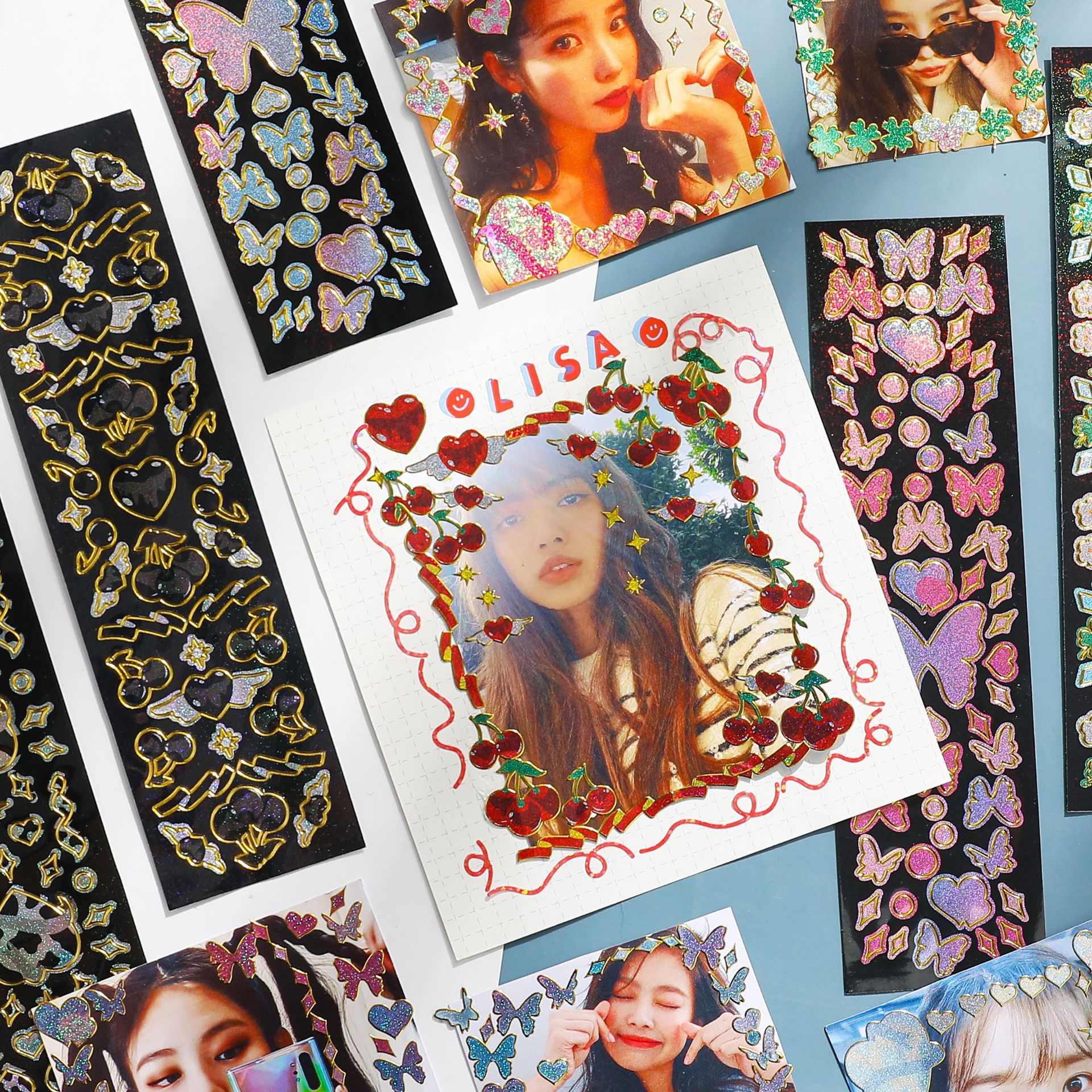 Sticker trang trí Toploader hàn quốc lấp lánh