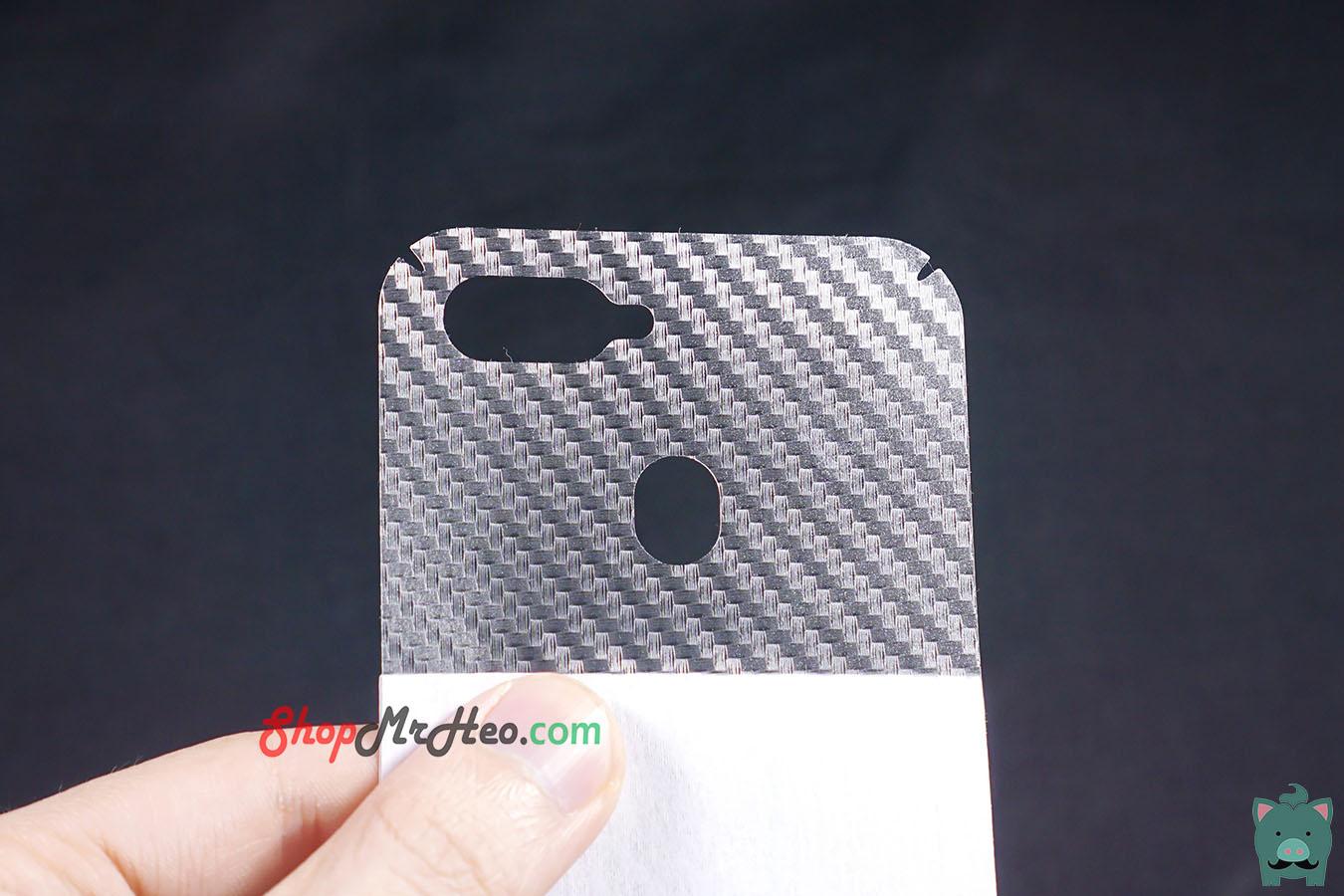 [HCM]Bộ 3 Skin Dán Mặt Sau Lưng Vân 3D Carbon OPPO A5s