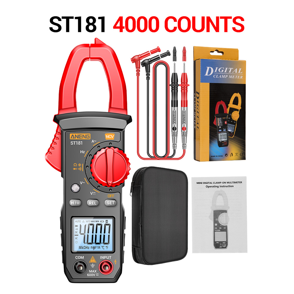 Dipprun aneng at619 clamp meter with voice broadcast multimeter tester measures ac/dc current voltage resistance diodes