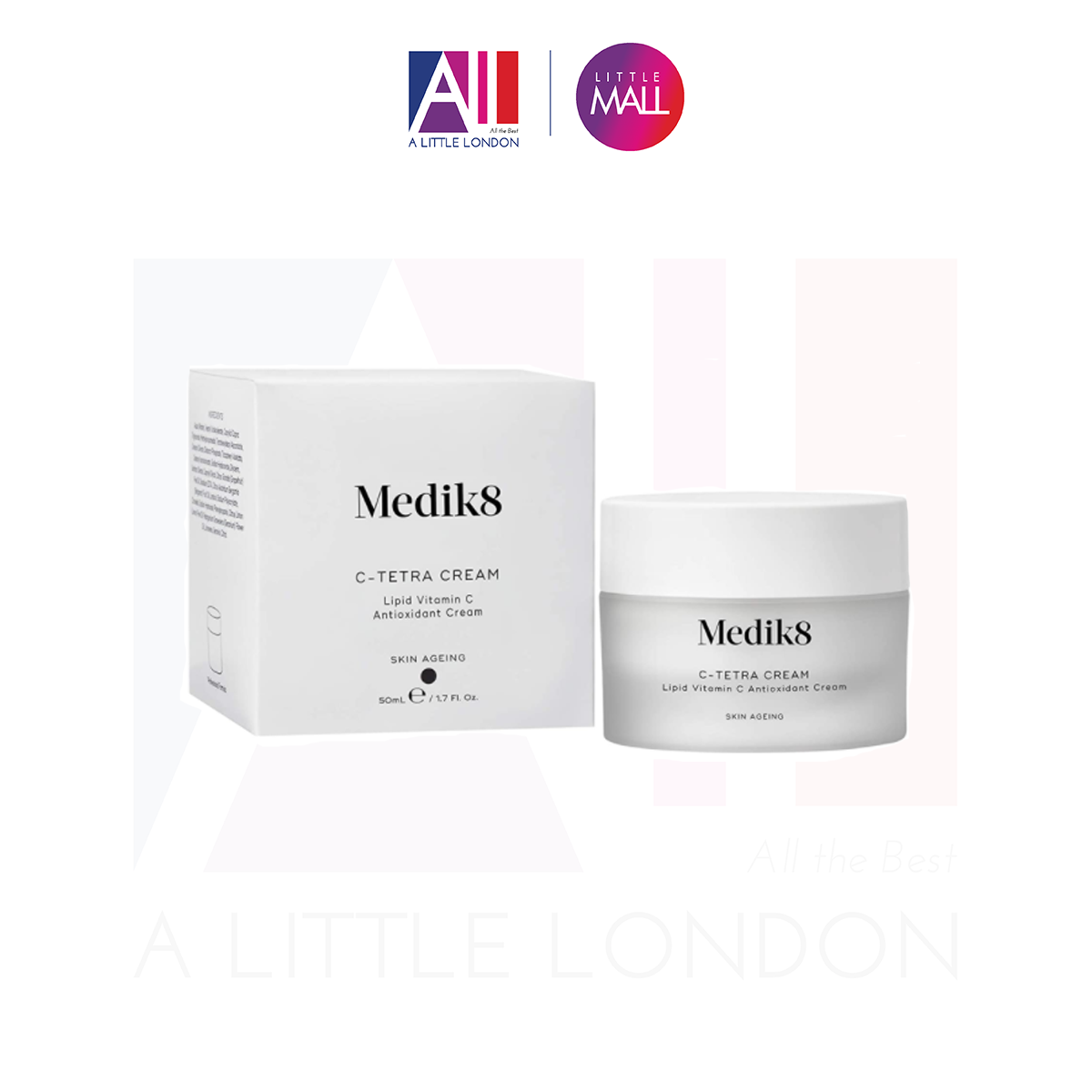 Kem dưỡng trắng da, mờ thâm nám, chống lão hóa Medik8 C - Tetra Cream Lipid Vitamin C Radiance Cream 50ml