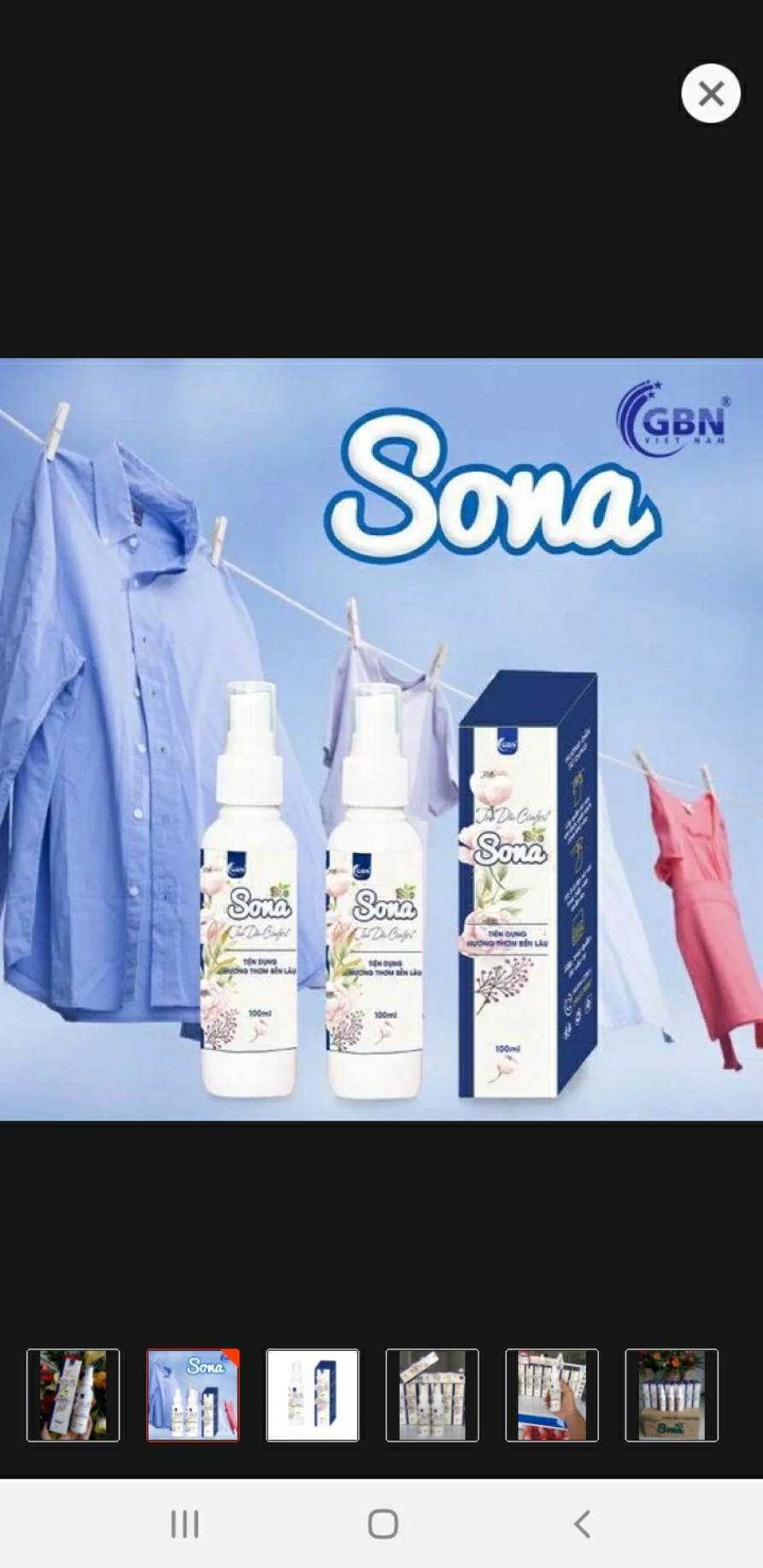 Combo 2 chai Xả vải khô SONA Tinh dầu Comfor