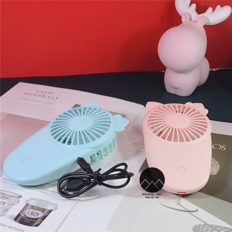 Quạt mini cầm tay tích điện Hello Kitty