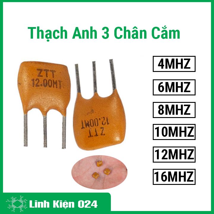 Thạch anh 3 chân cắm 4mhz / 6mhz / 8mhz / 10mhz / 12mhz / 16mhz